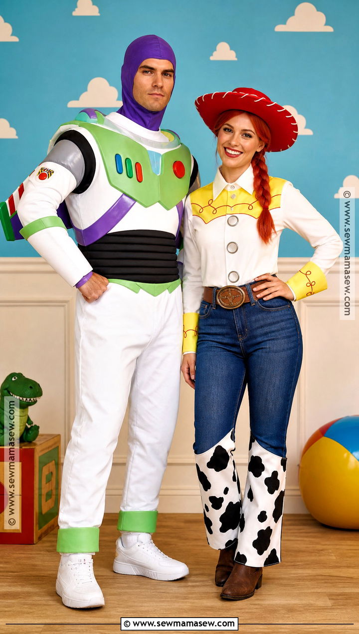 Buzz Lightyear And Jessie Couple Costume - 50 couple costumes for halloween