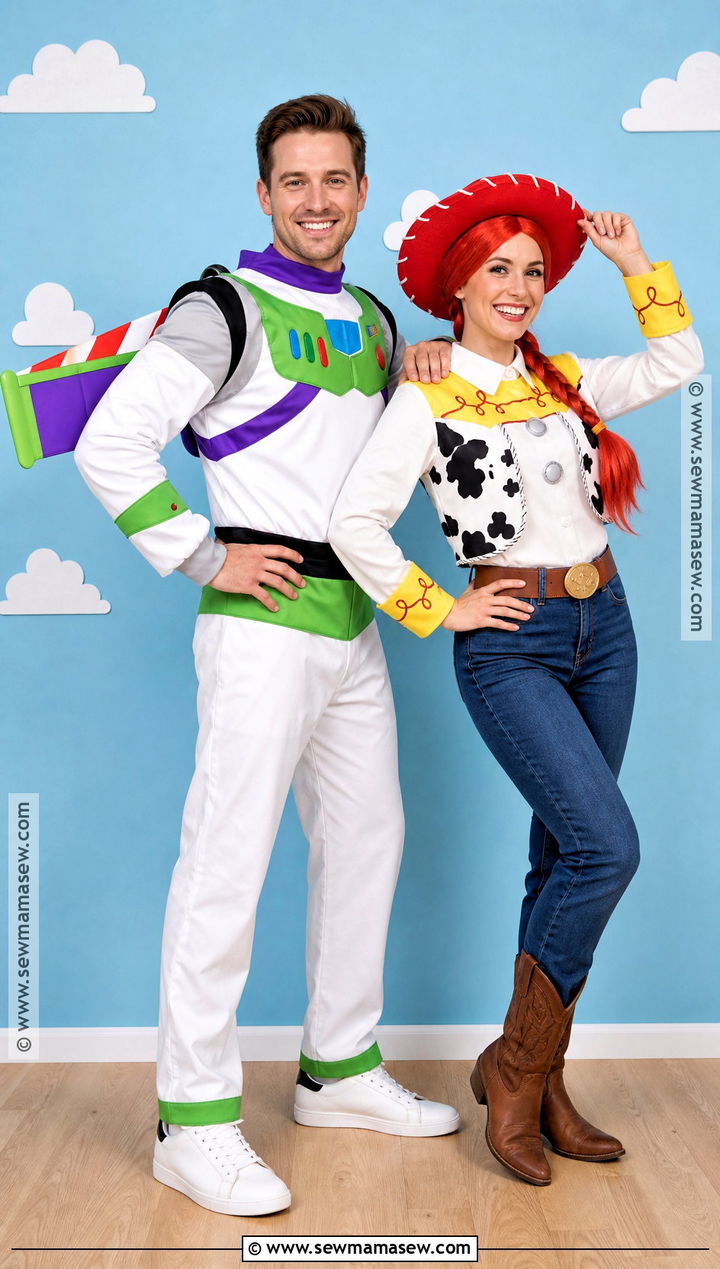 Buzz Lightyear And Jessie Couple Costume - 30 Disney Halloween Costumes for Couples