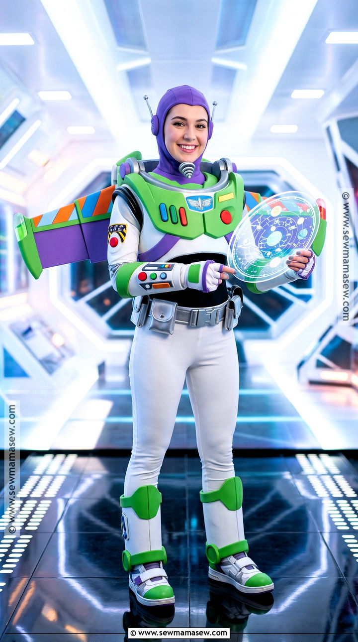 Buzz Lightyear Costume With Purple Hood - 30 childhood heroes costume ideas