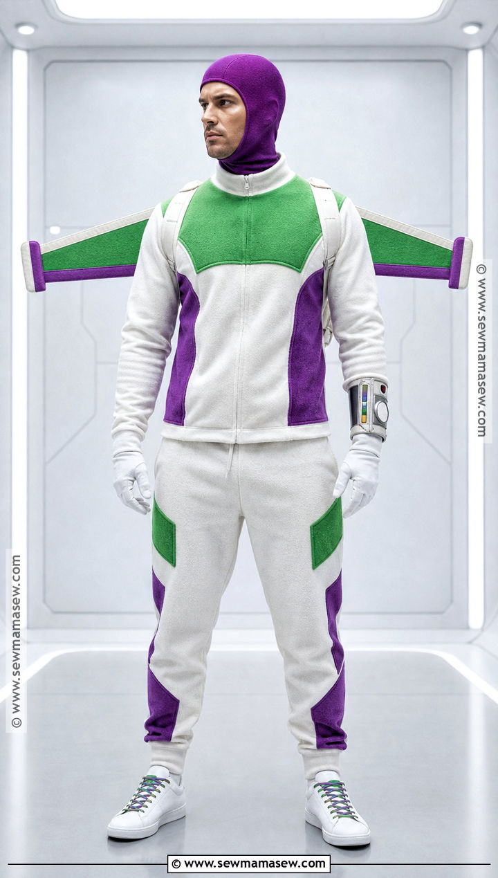 Buzz Lightyear Costume With White Layers - 30 Simple Disney Costumes