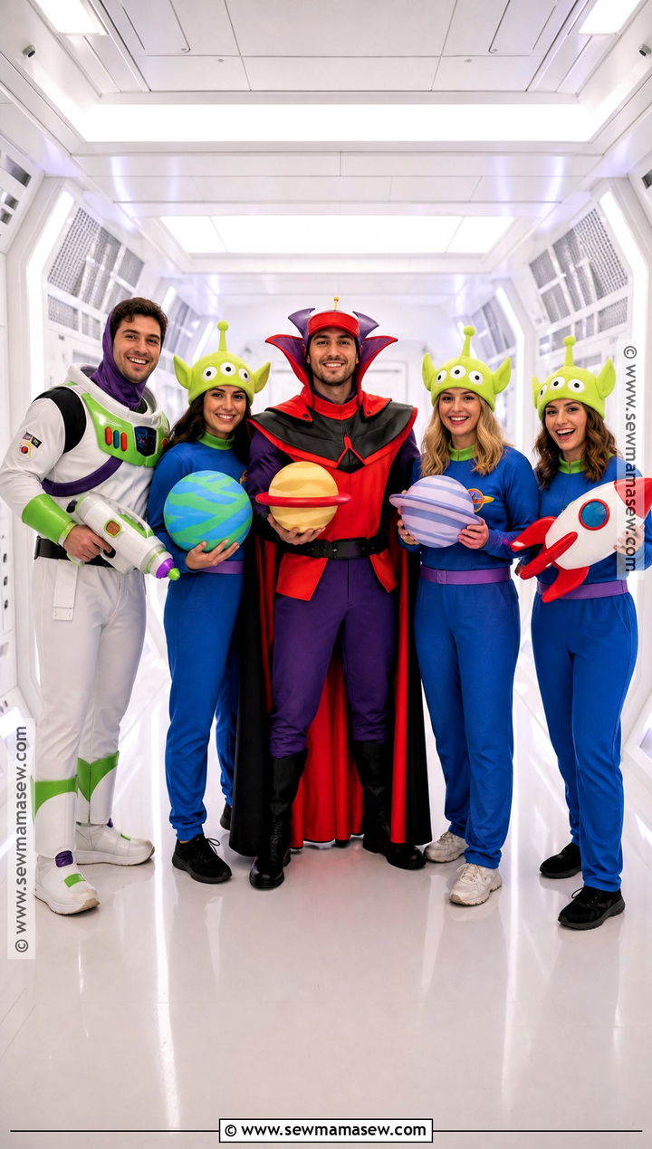 Buzz Zurg And Aliens Space Group Costume - 35 toy story group costume ideas