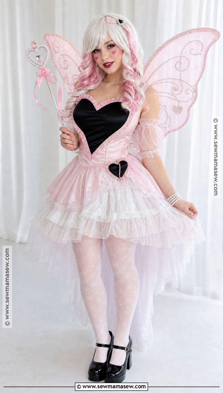 C A Cupid Costume With Pink Wings - 35 Monster High Dolls Costume Ideas