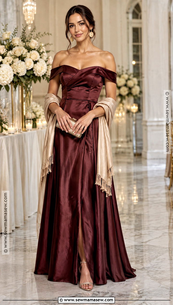 Cabernet Satin Bridesmaid Dress - 15 Fall Red Bridesmaid Dresses