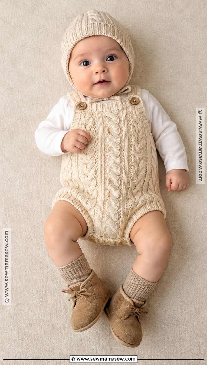 Cable Knit Romper And Booties Outfit - 15 november newborn outfits