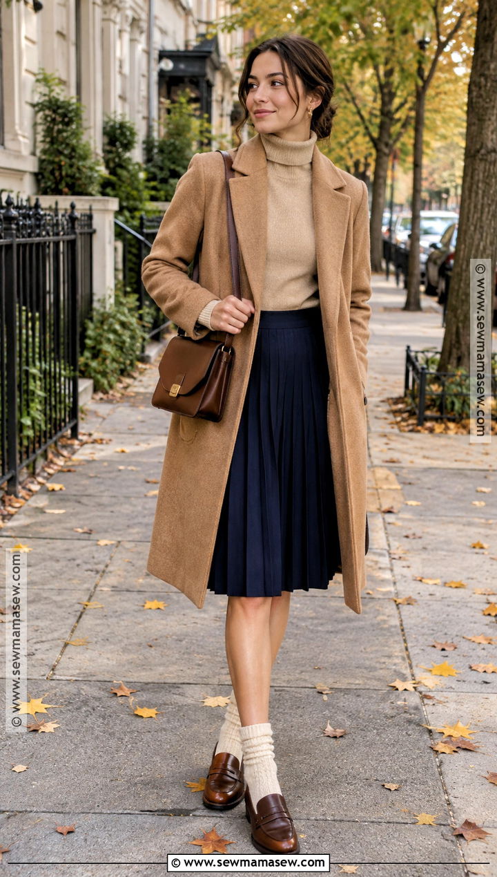 Cable Knit Socks With Loafers And Pleated Skirt - 15 autumn knit socks ideas