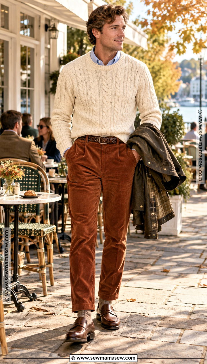 Cable Knit Sweater 80s Fall Outfit - 15 80s fall outfits for men