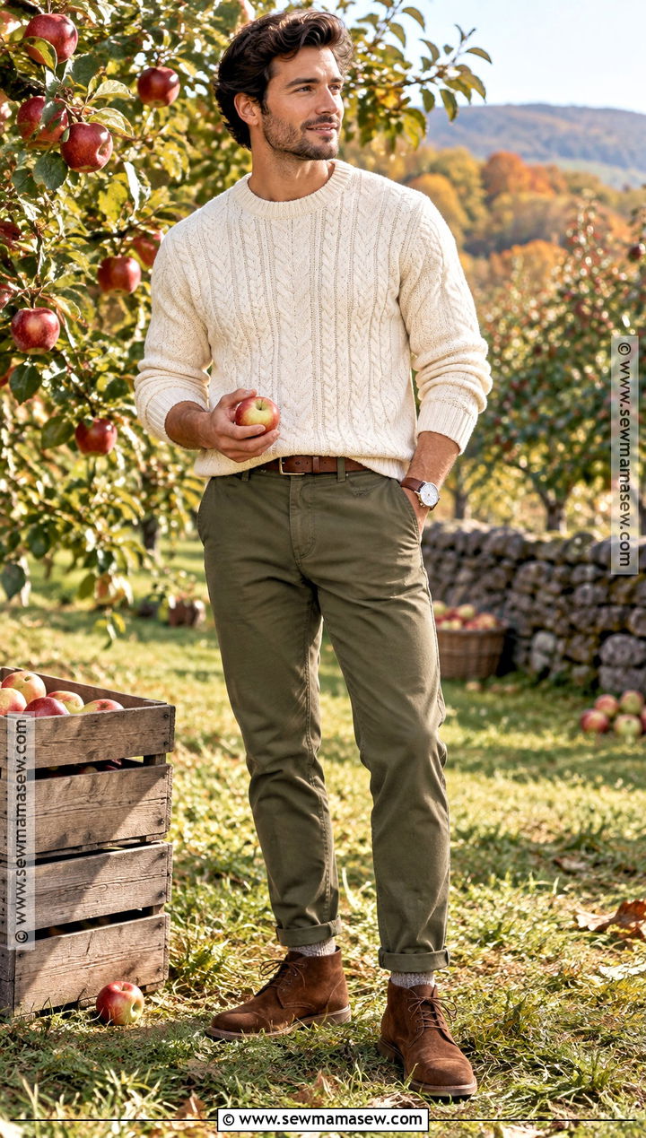 Cable Knit Sweater Apple Orchard Outfit - 15 apple orchard outfit fall ideas for men