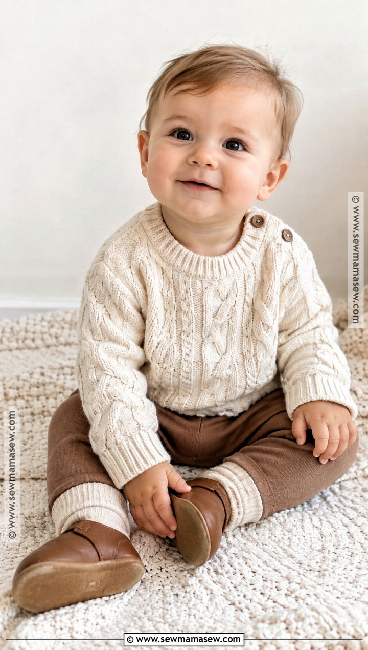 Cable Knit Sweater Baby Boy Fall Outfit - 20 fall outfits for baby boys