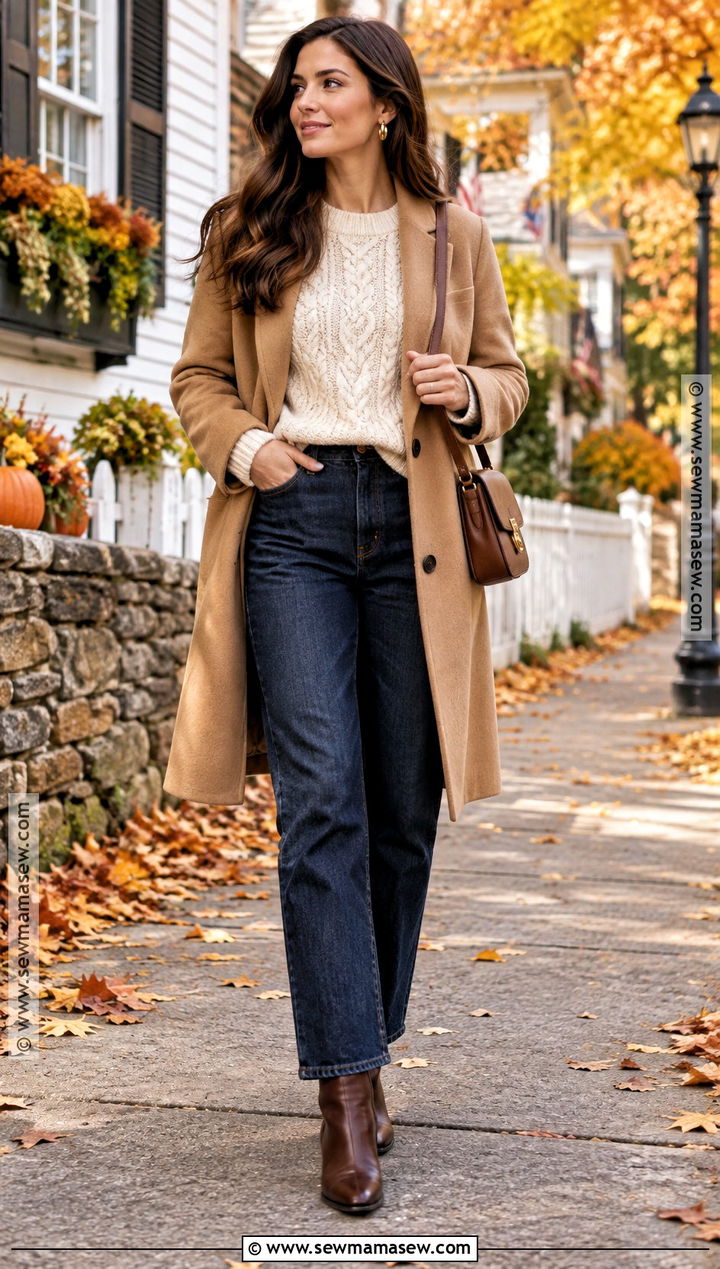 Cable Knit Sweater New England Fall Outfit - 15 new england fall outfits 2026