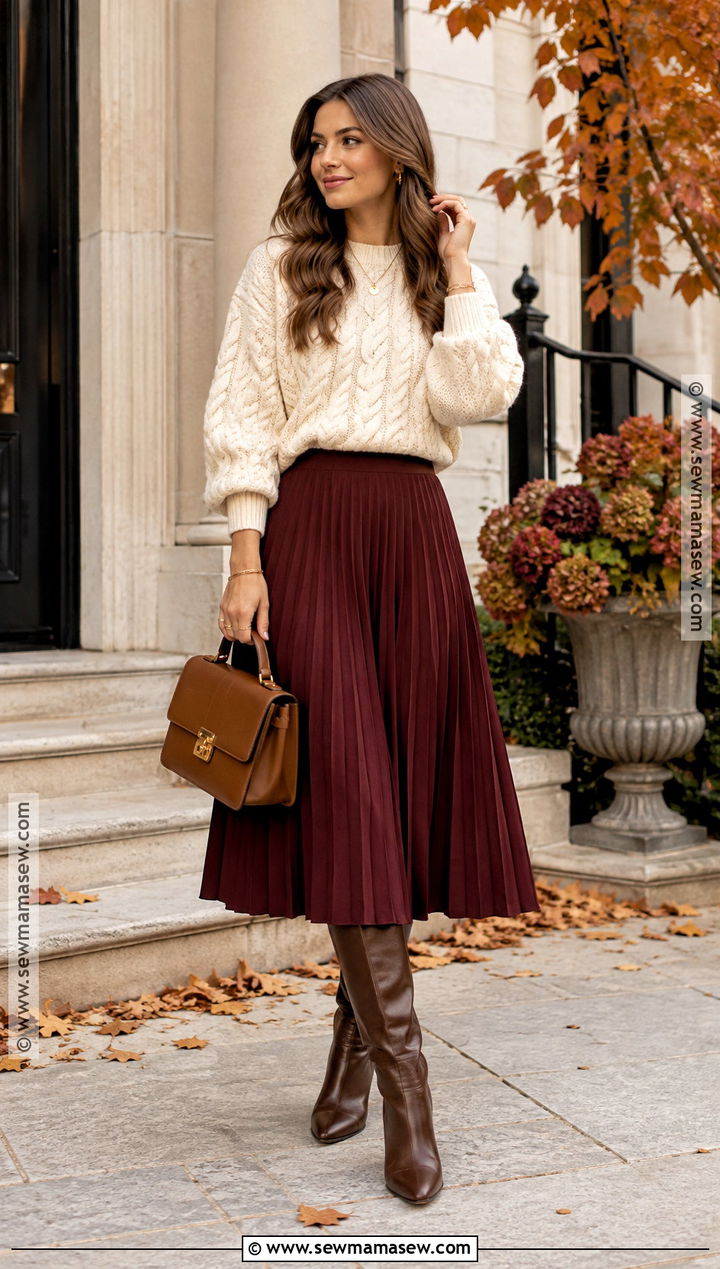 Cable Knit Sweater Old Money Fall Outfit - 20 old money outfits women fall
