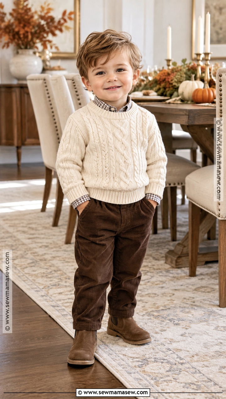 Cable Knit Sweater Toddler Boy Thanksgiving Outfit - 20 toddler boy thanksgiving outfit ideas