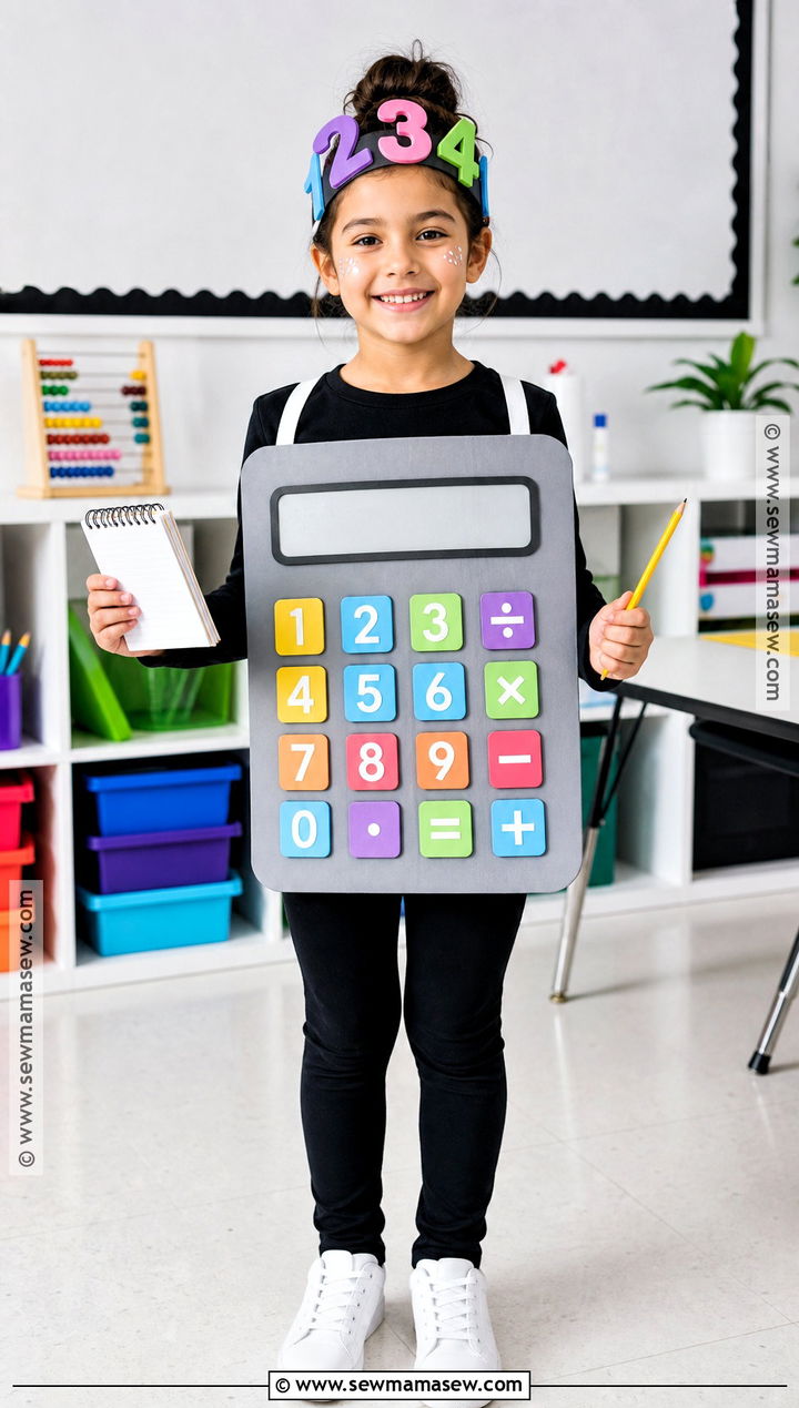 Calculator Maths Day Costume - 30 maths day costumes for kids