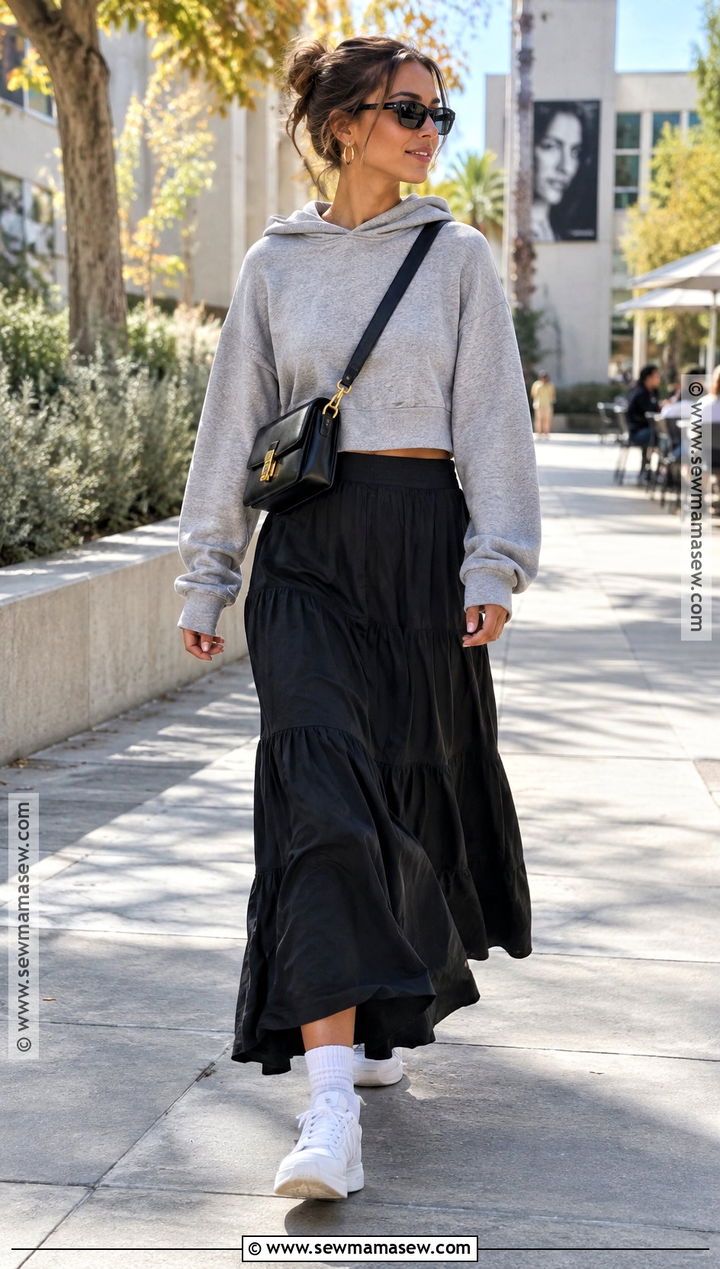 California Fall Hoodie And Maxi Skirt Outfit - 15 California Fall Outfits 2026