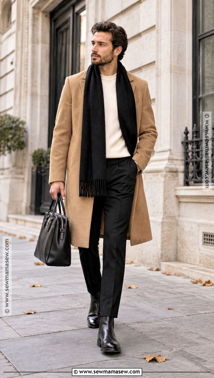 Camel Coat Autumn Outfit - 15 Minimalist Autumn Outfit Ideas for Men