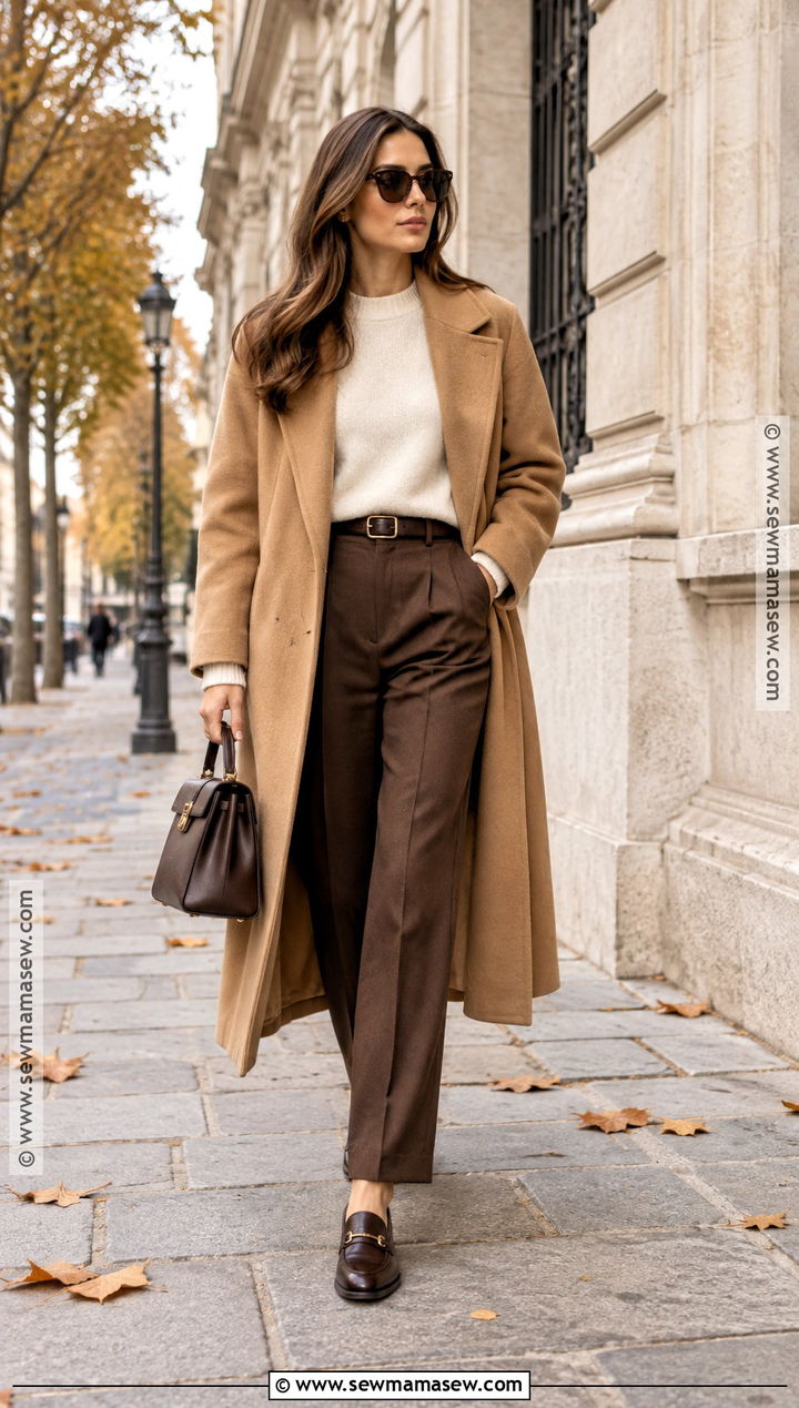 Camel Coat Old Money Autumn Outfit - 25 old money autumn outfits