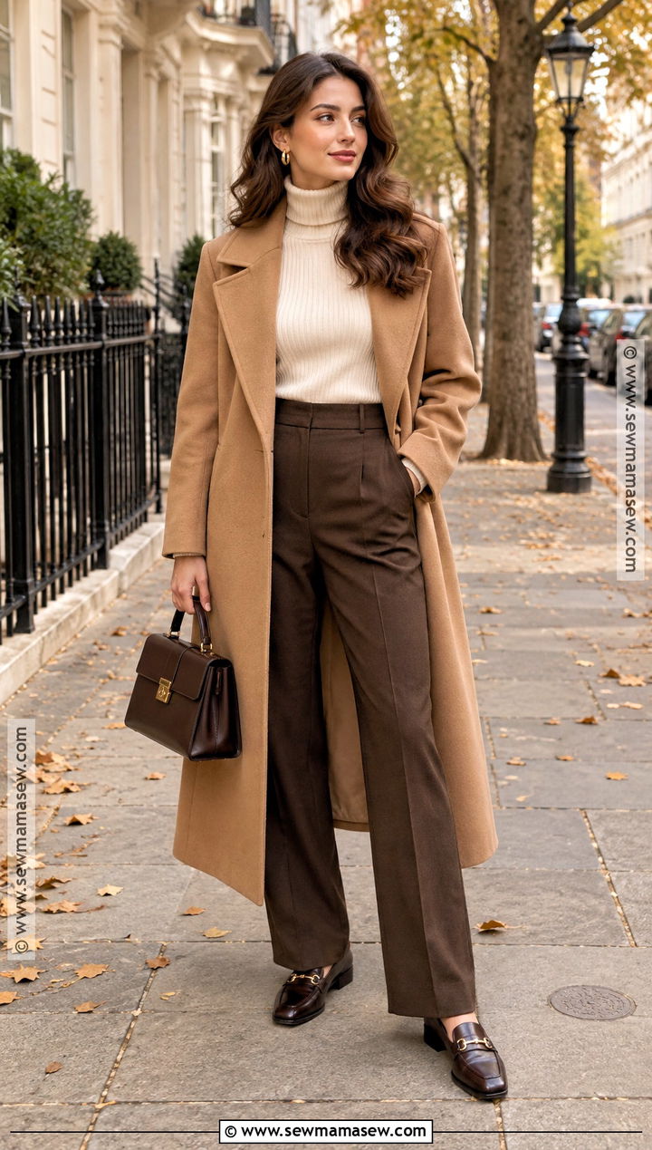 Camel Coat Old Money Autumn Outfit - 15 old money aesthetic outfit autumn ideas