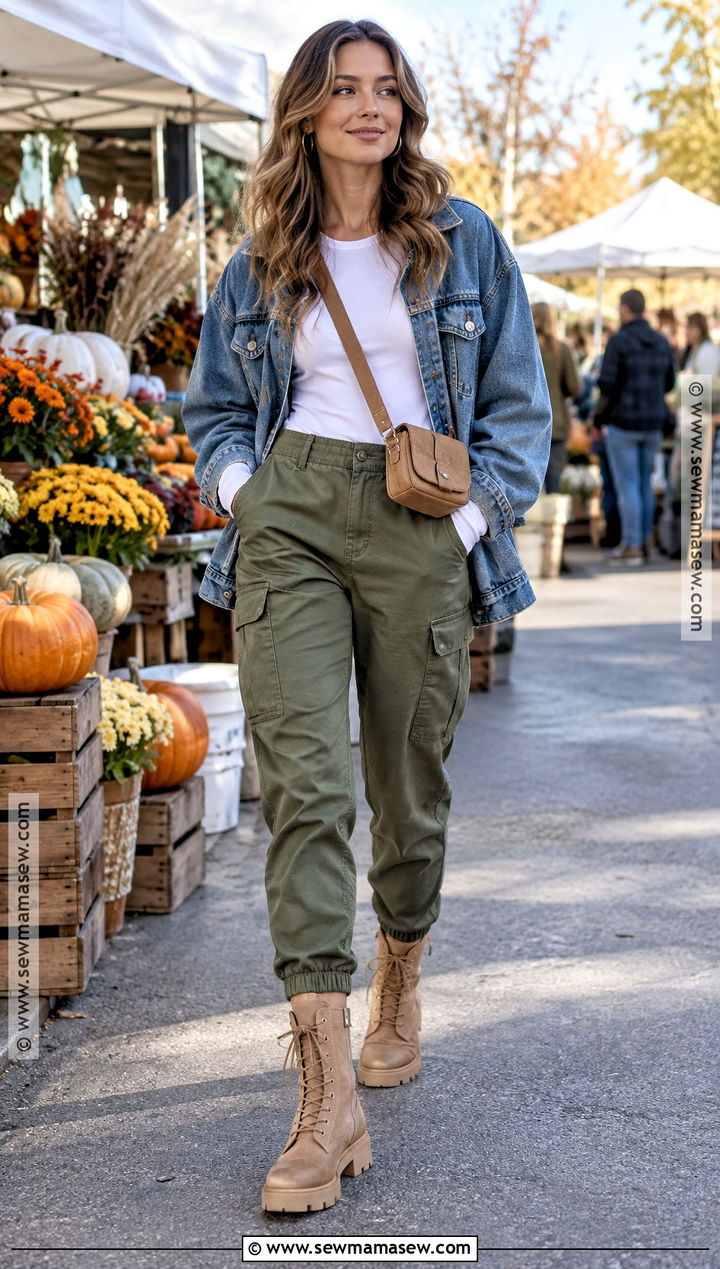 Camel Combat Boots With Cargo Pants - 15 camel boots fall fashion