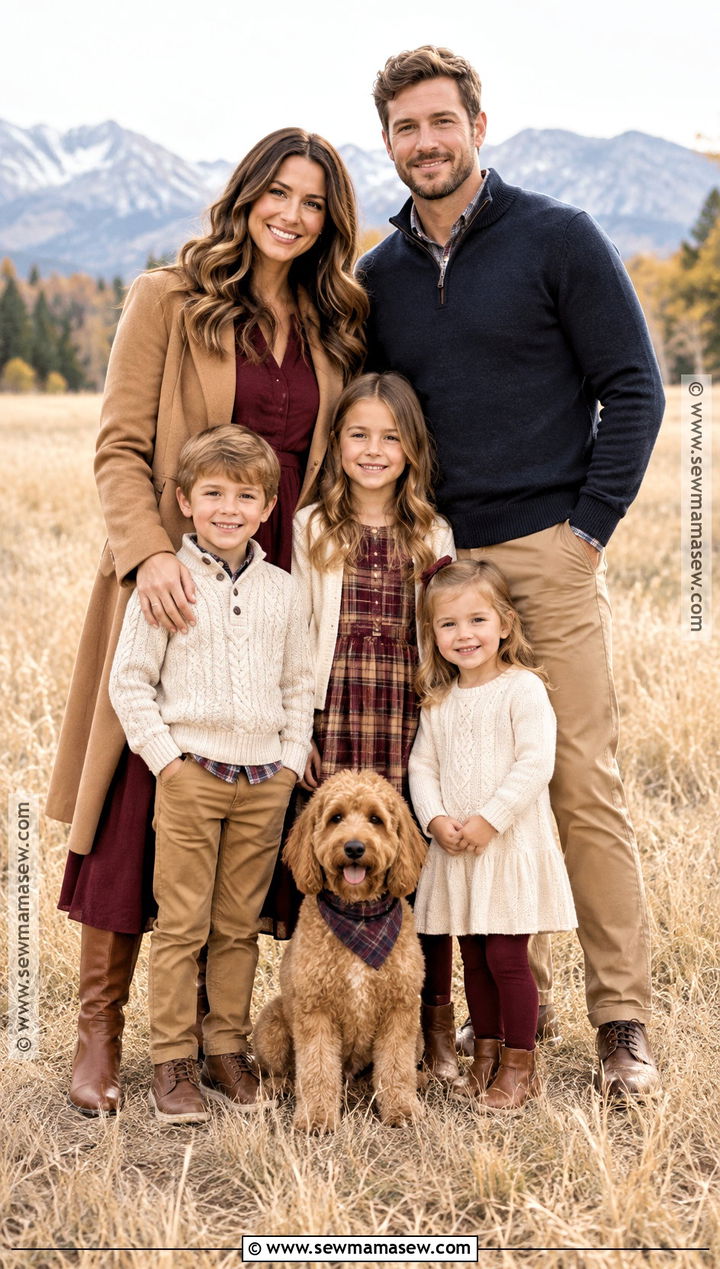 Camel Fall Family Picture Outfits - 15 colors to wear for fall family pictures ideas