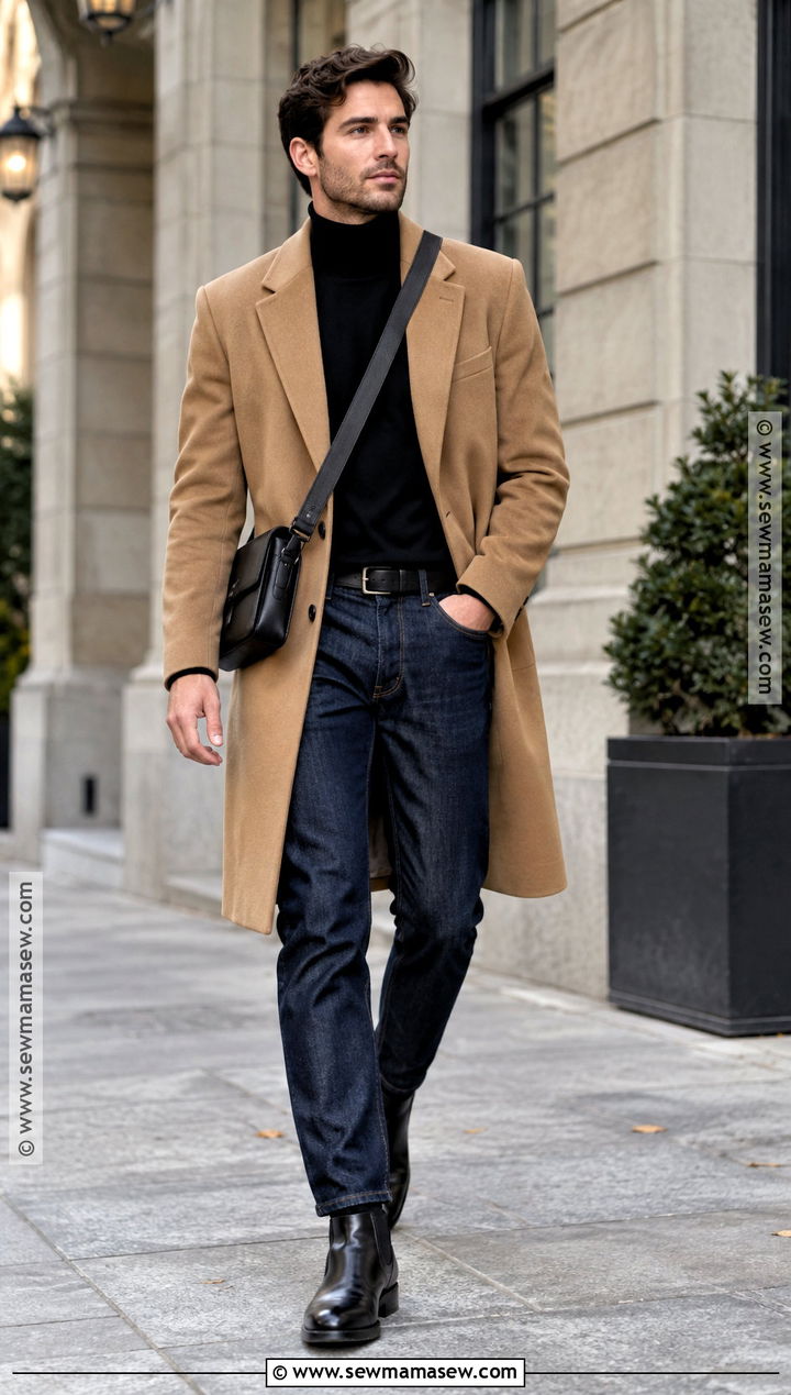 Camel Overcoat Autumn Outfit - 15 Men Style Outfits Autumn 2026