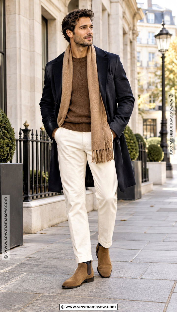 Camel Suede Boots With White Jeans - 15 Men's Suede Boots Fall Fashion