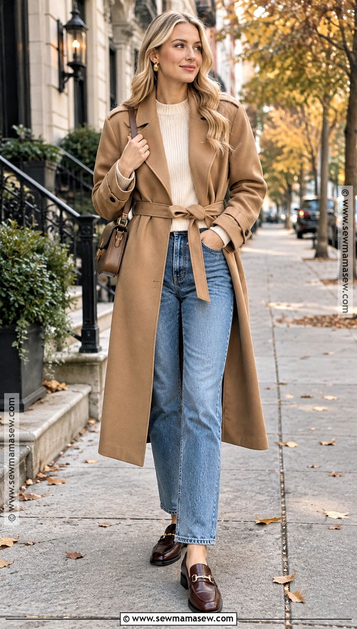 Camel Trench Outfit For Blonde Women - 20 blonde fall outfit ideas