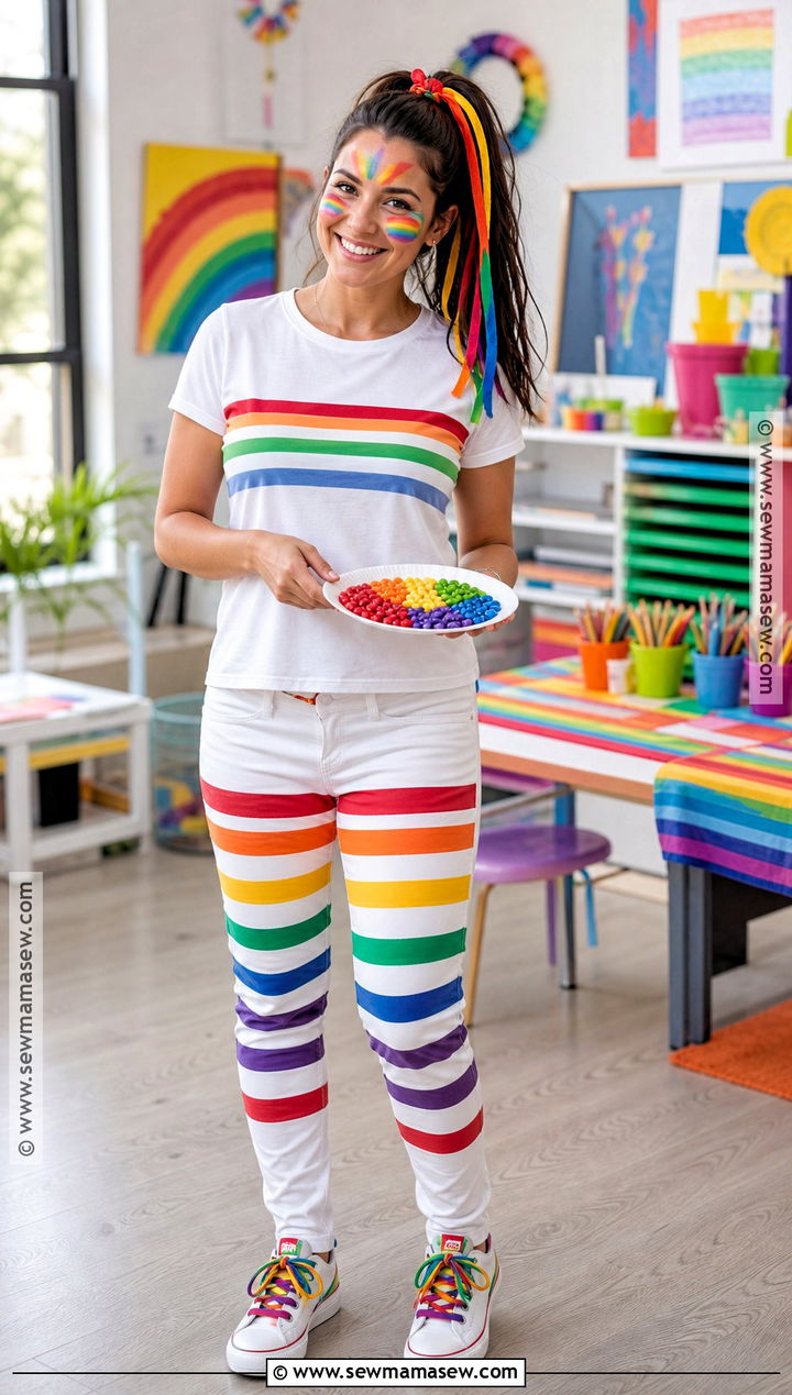 Camilla Cream Striped Costume - 30 easy book character costumes for teachers
