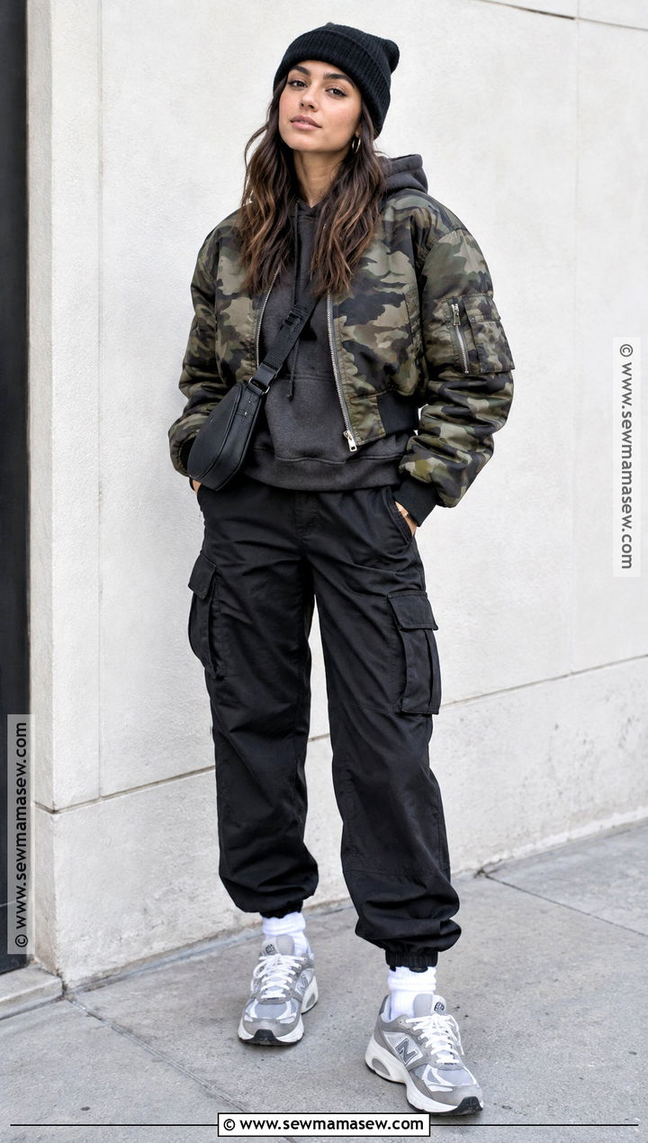 Camo Jacket With Hoodie And Cargo Pants - 15 camo jacket fall fashion ideas
