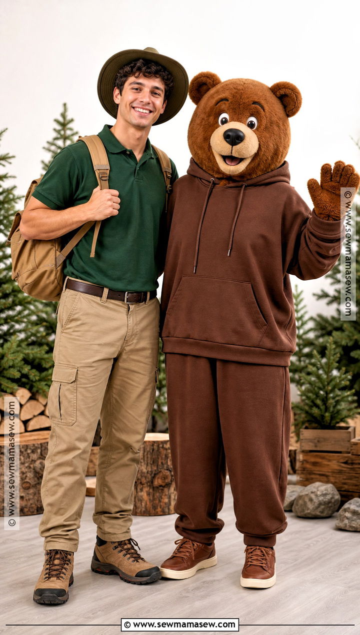 Camp Counselor And Bear Couple Costume - 50 couple halloween costumes