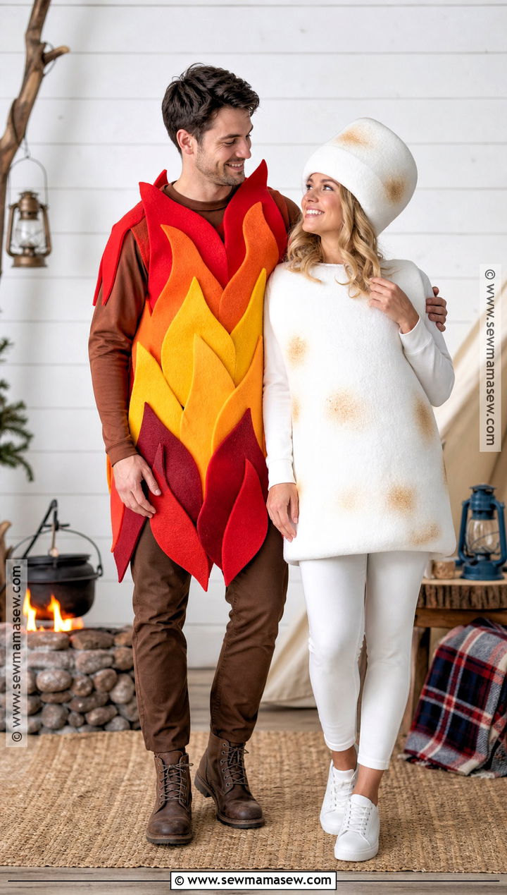 Campfire And Marshmallow Duo Costume - 40 duo halloween costumes unique