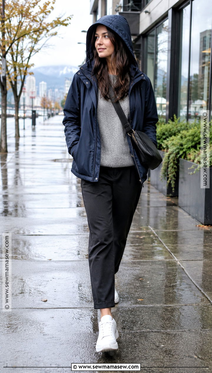 Canada October Rain Jacket And Trousers Outfit - 15 Canada In October Outfit Ideas