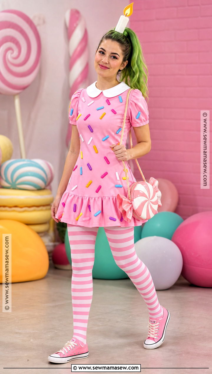Candlehead Costume With Green Ponytail - 30 green hair halloween costumes