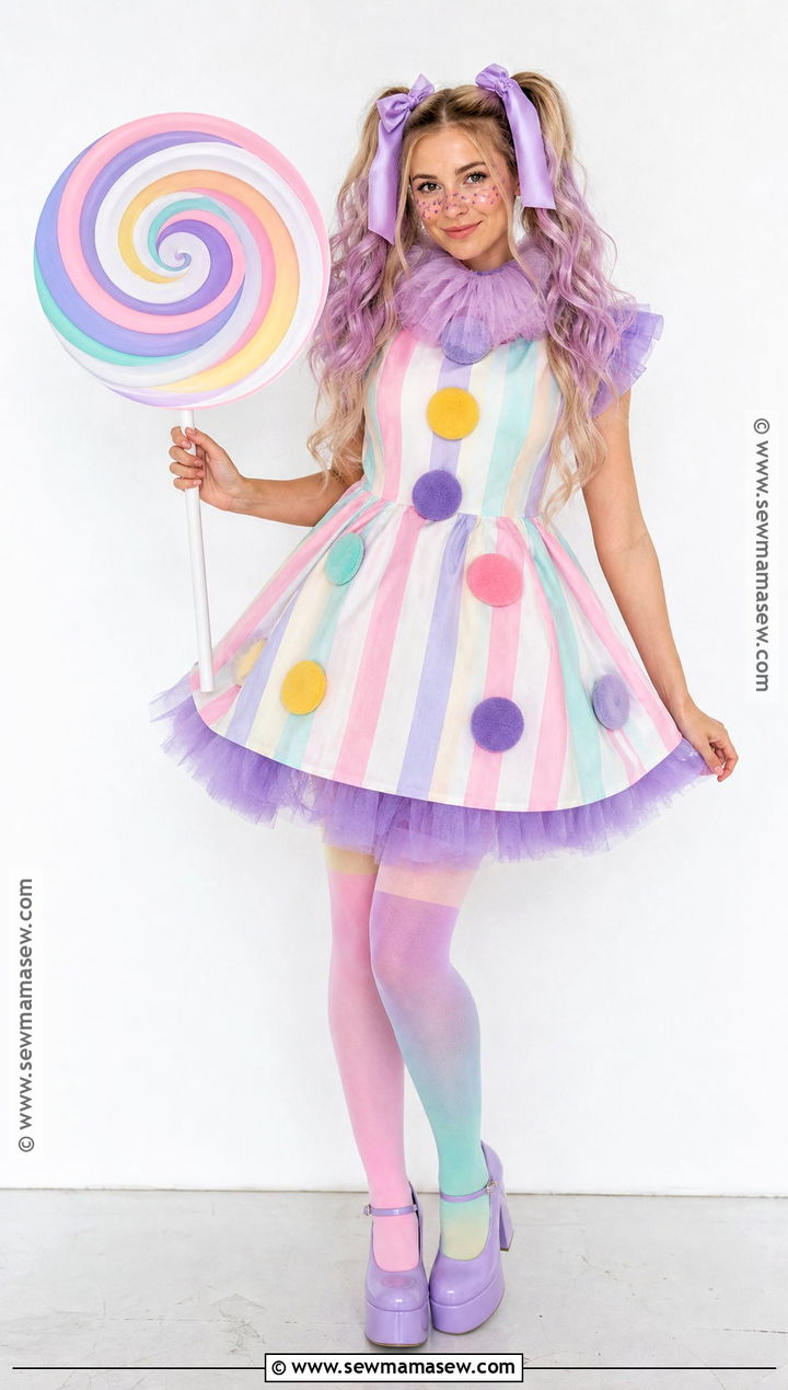 Candy Clown Costume - 30 Cute Clown Costume Ideas for Women