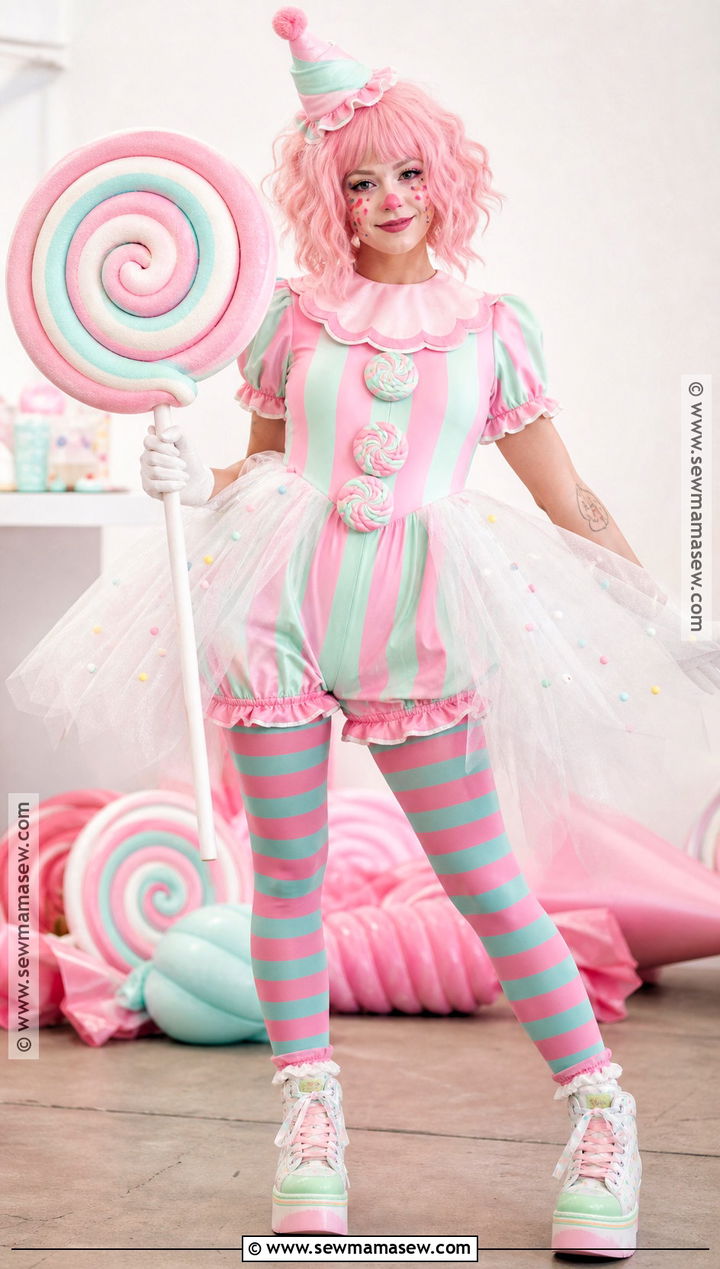 Candy Clown Costume - 30 Clown Costume Aesthetic Ideas