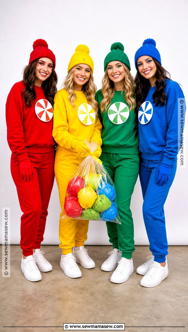 Candy Coated Chocolate Group Costume - 35 Group Halloween Costumes For 4