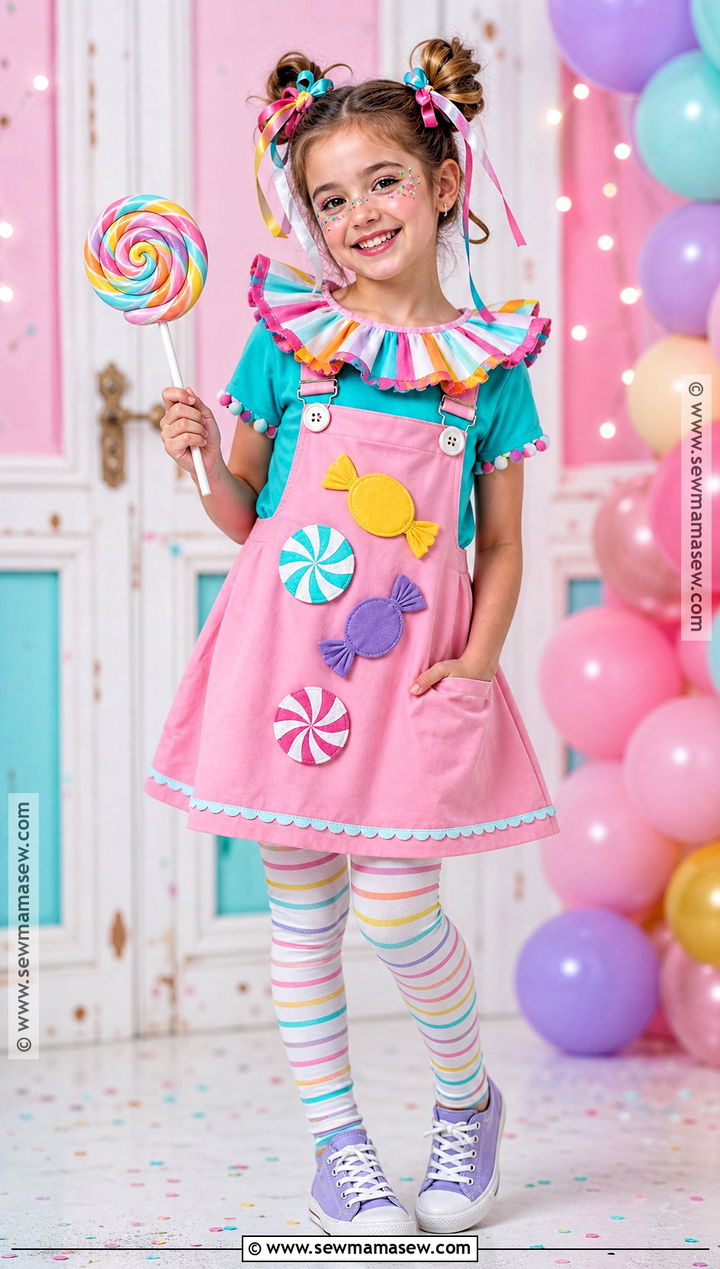 Candy Color Girl Clown Costume - 30 girl clown costume ideas