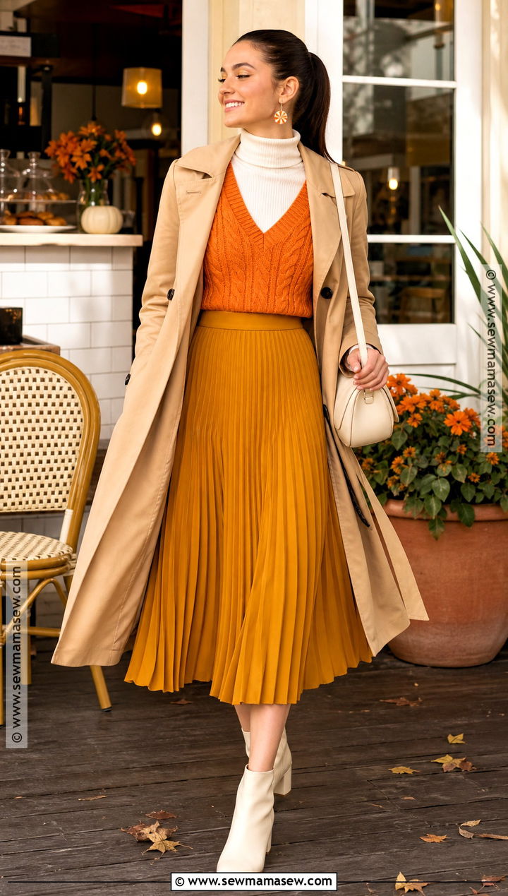 Candy Corn Color Block Halloween Outfit - 30 Halloween Aesthetic Outfits