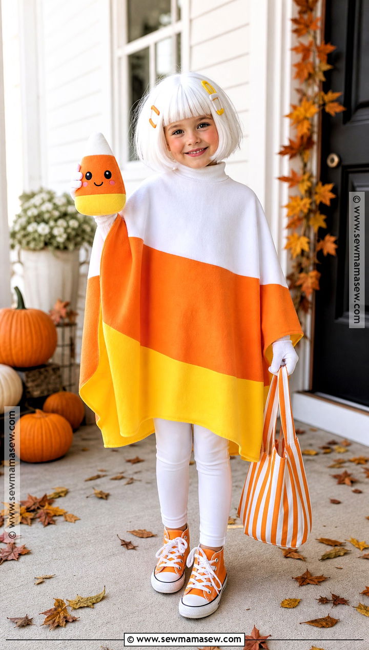 Candy Corn Ghost Costume - 35 ghost halloween costume ideas