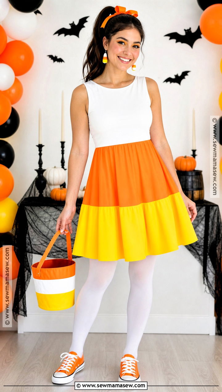 Candy Corn Halloween Dress - 30 halloween dress ideas