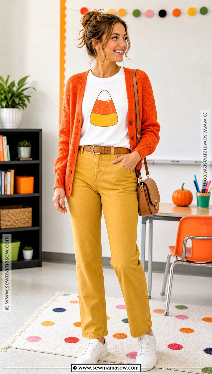 Candy Corn Halloween Shirt Outfit - 40 halloween shirts