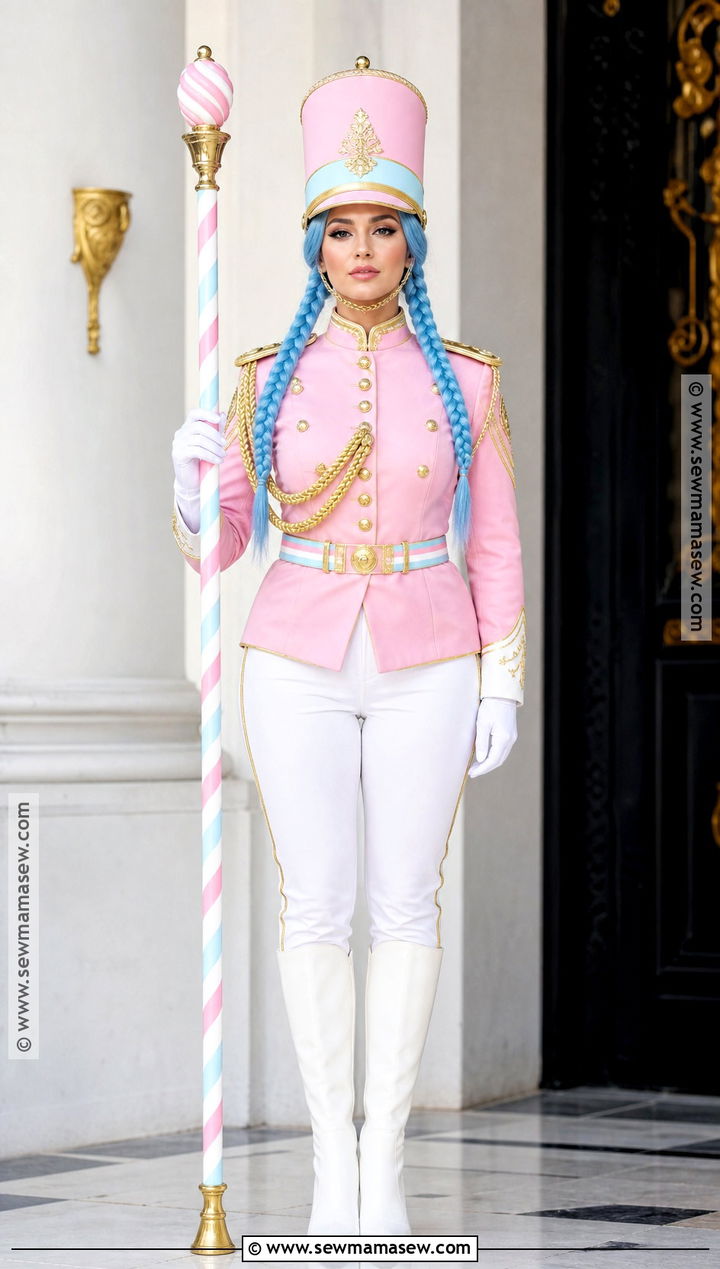 Candy Royal Guard Costume With Pastel Jacket - 30 Candy Land Costumes for Women