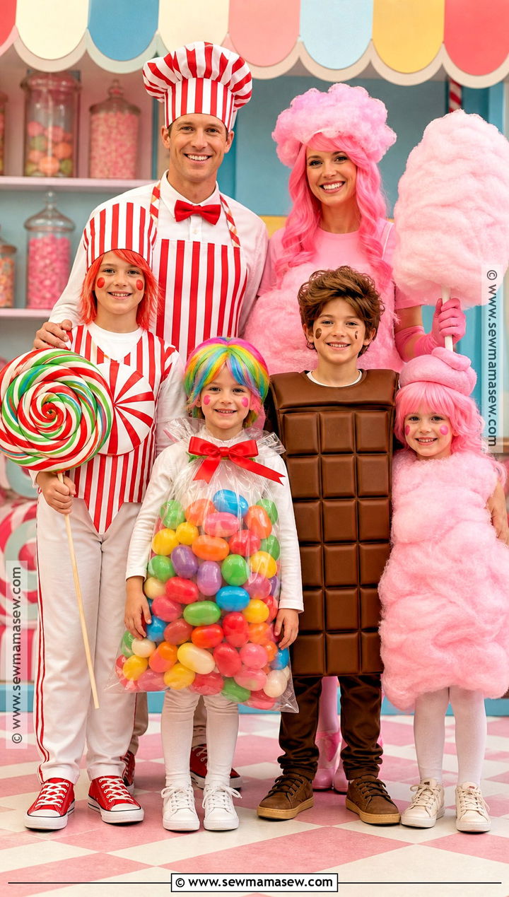 Candy Shop Family Costume For Six - 30 family of 6 halloween costumes