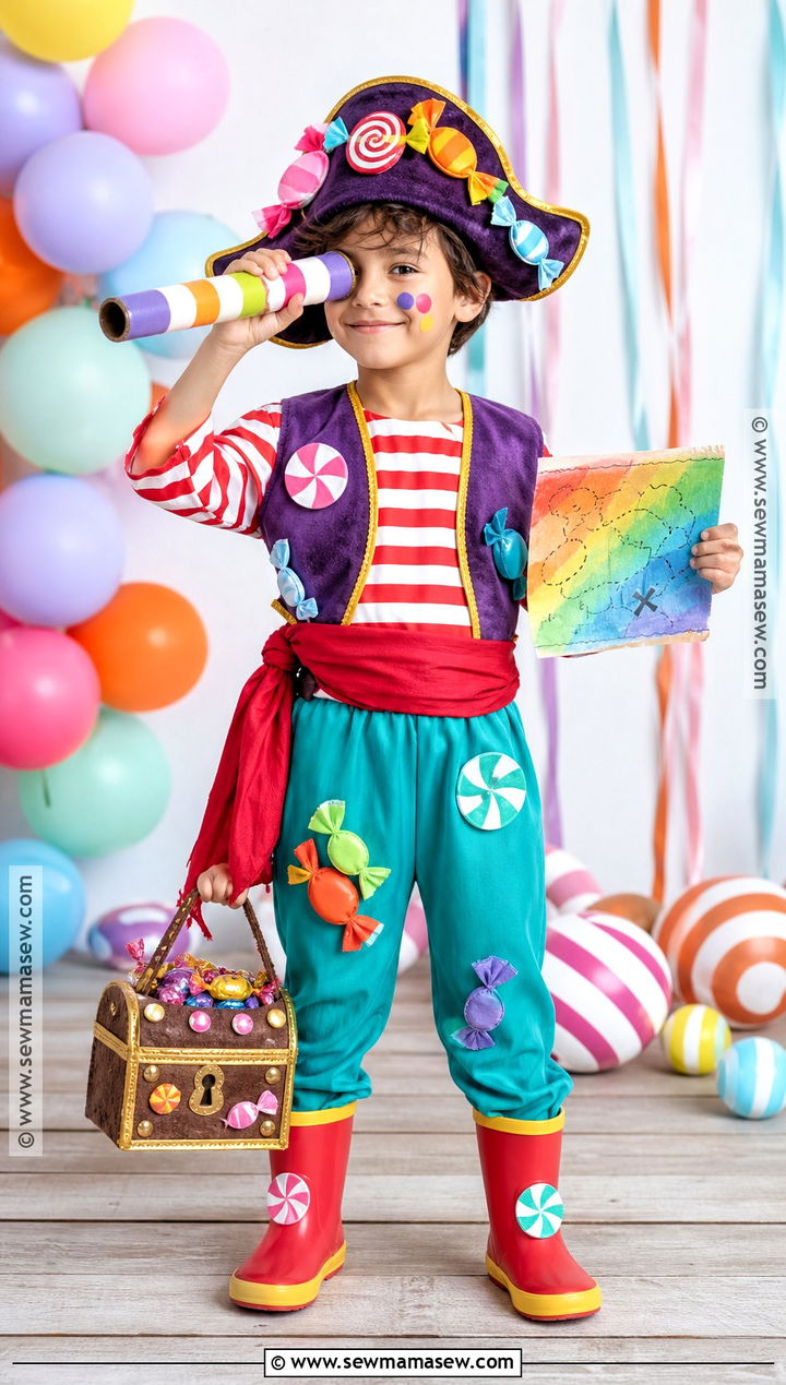 Candy Treasure Pirate Costume - 35 pirate costume ideas for kids