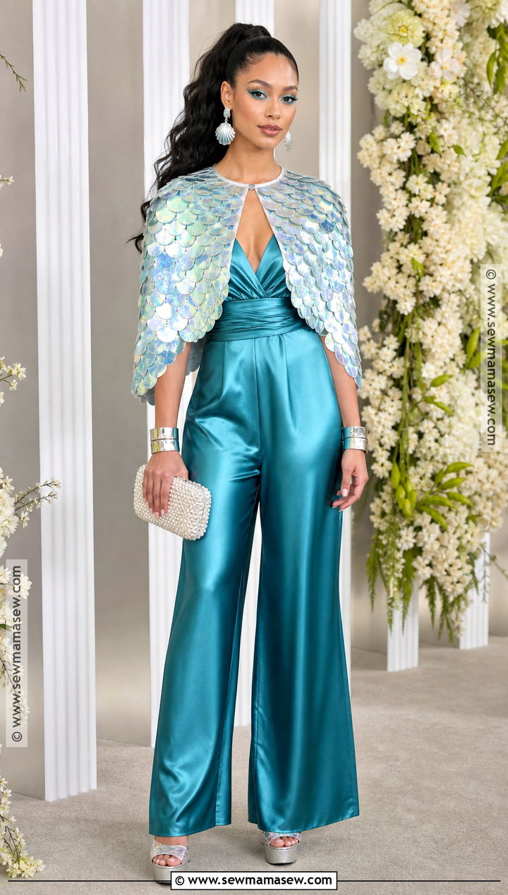 Cape And Jumpsuit Mermaid Outfit - 35 mermaid halloween outfit ideas
