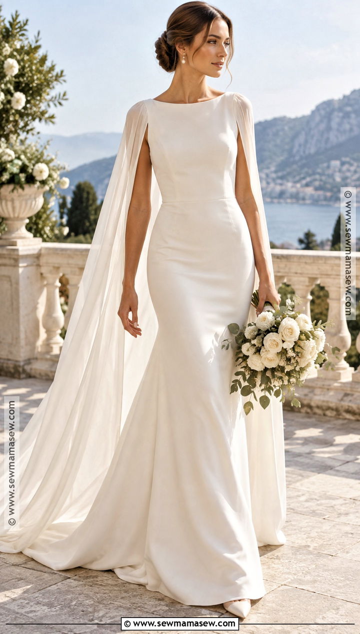 Cape Sleeve September Wedding Dress - 15 wedding dresses september