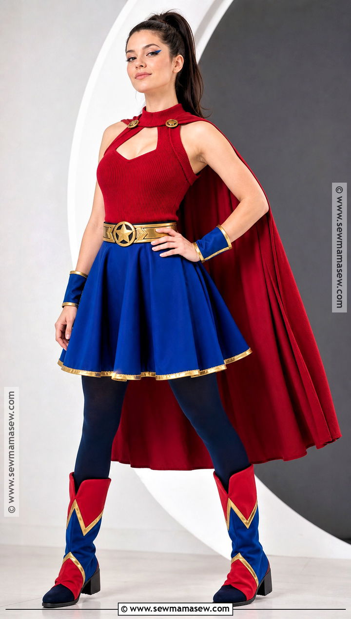 Caped Hero Dress Cosplay Sewing Pattern - 30 Cosplay Sewing Patterns Ideas