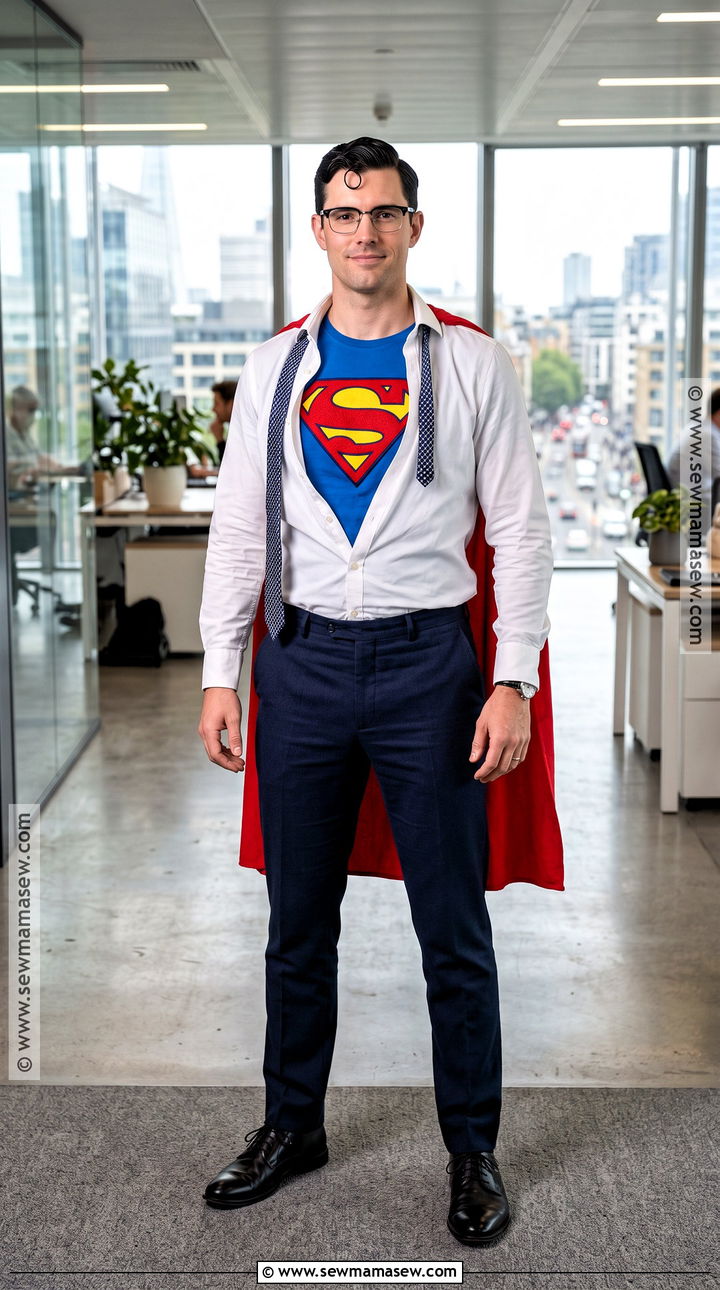 Caped Reporter Superhero Costume - 30 halloween male costumes