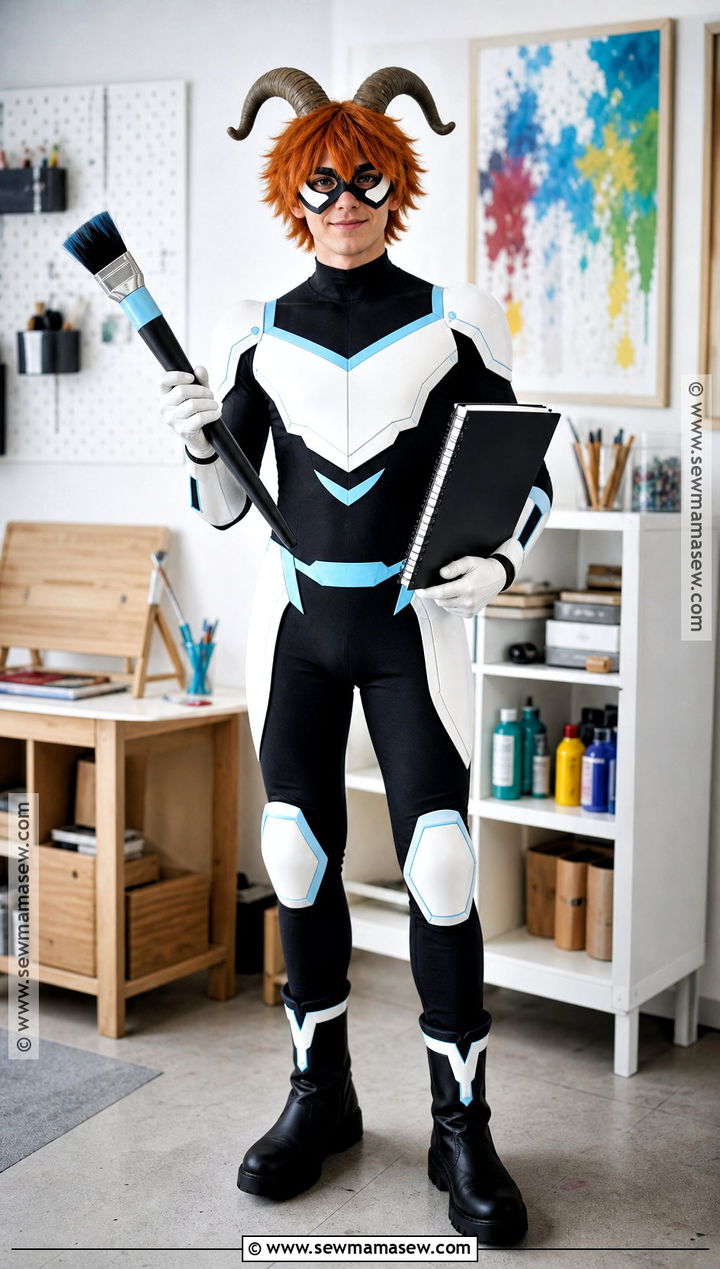 Caprikid Cosplay With Black White Goat Suit - 30 Miraculous Cosplay Ideas