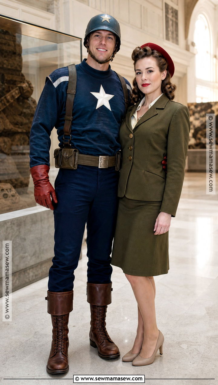 Captain America And Peggy Carter Couple Costume - 30 super hero couple costumes