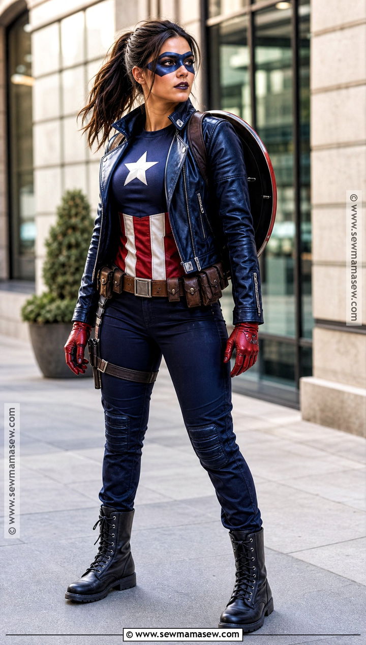 Captain America Biker Costume - 30 Captain America Costume Ideas for Women