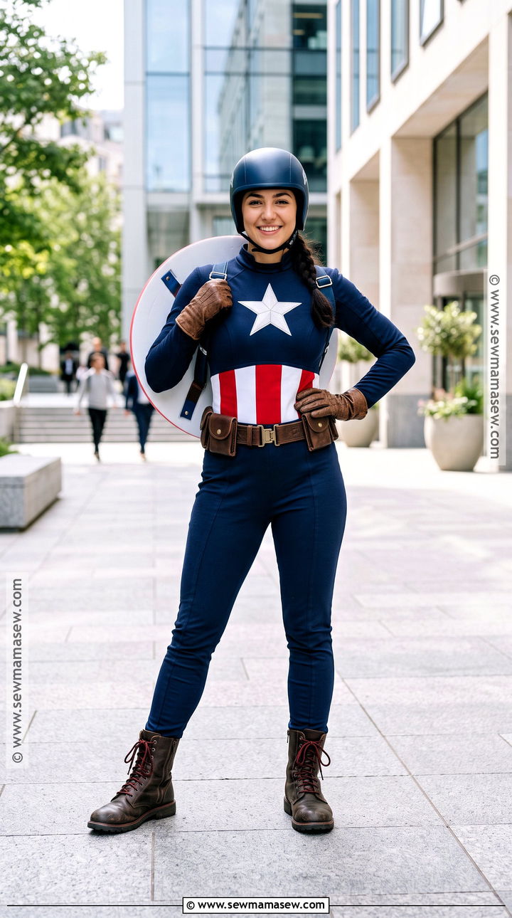 Captain America Cosplay With Classic Uniform - 35 marvel cosplay ideas